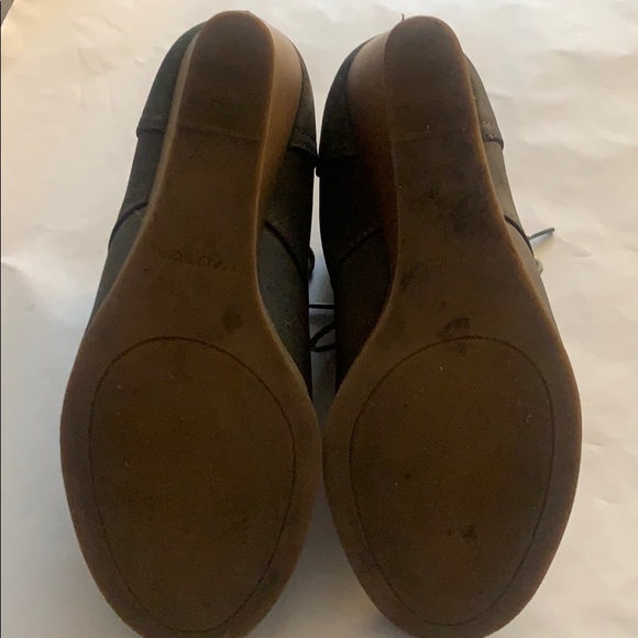 Nautical Faux Suede Wedge Booties - Picture 3 of 3